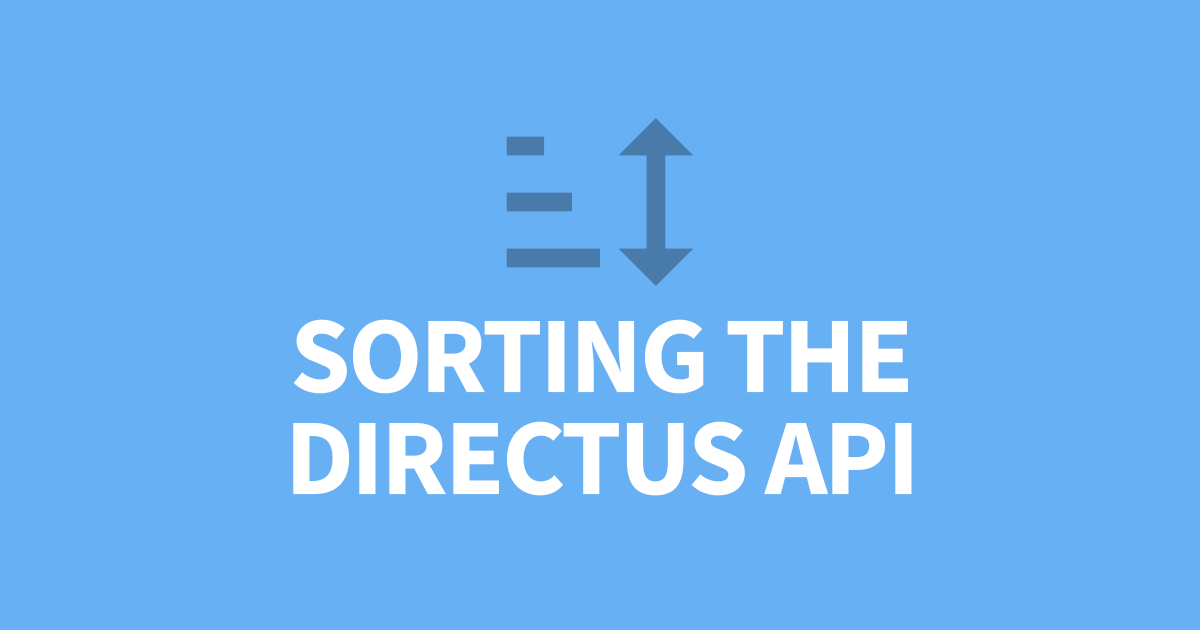 How to sort the Directus API