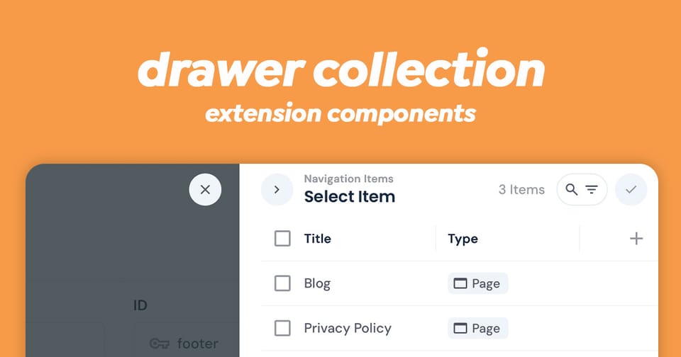 Drawer Collection Component