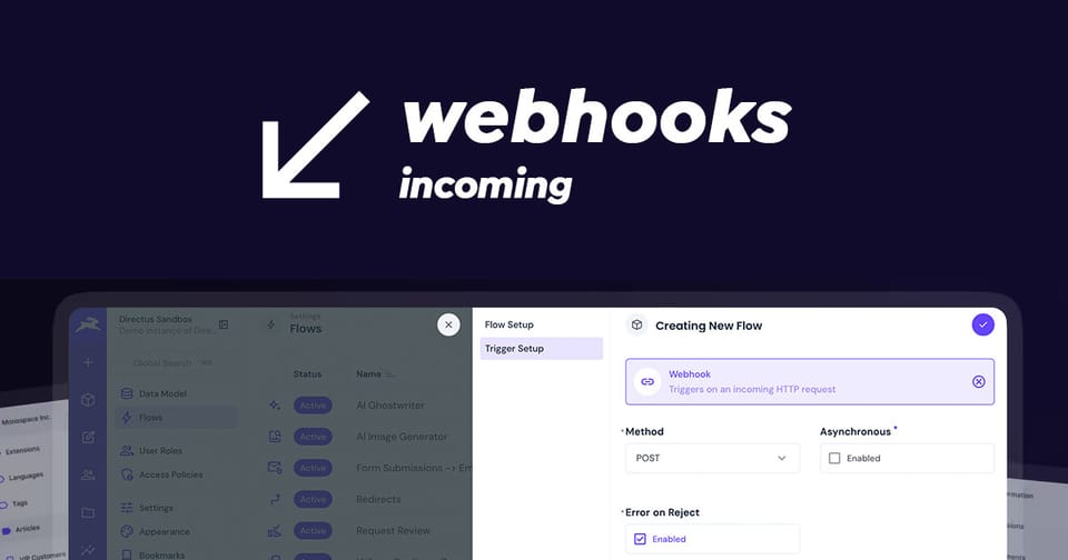 How to create a Directus webhook for external systems
